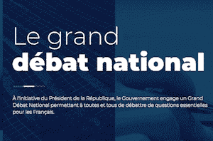 Le site gouvernemental du grand débat national est ouvert