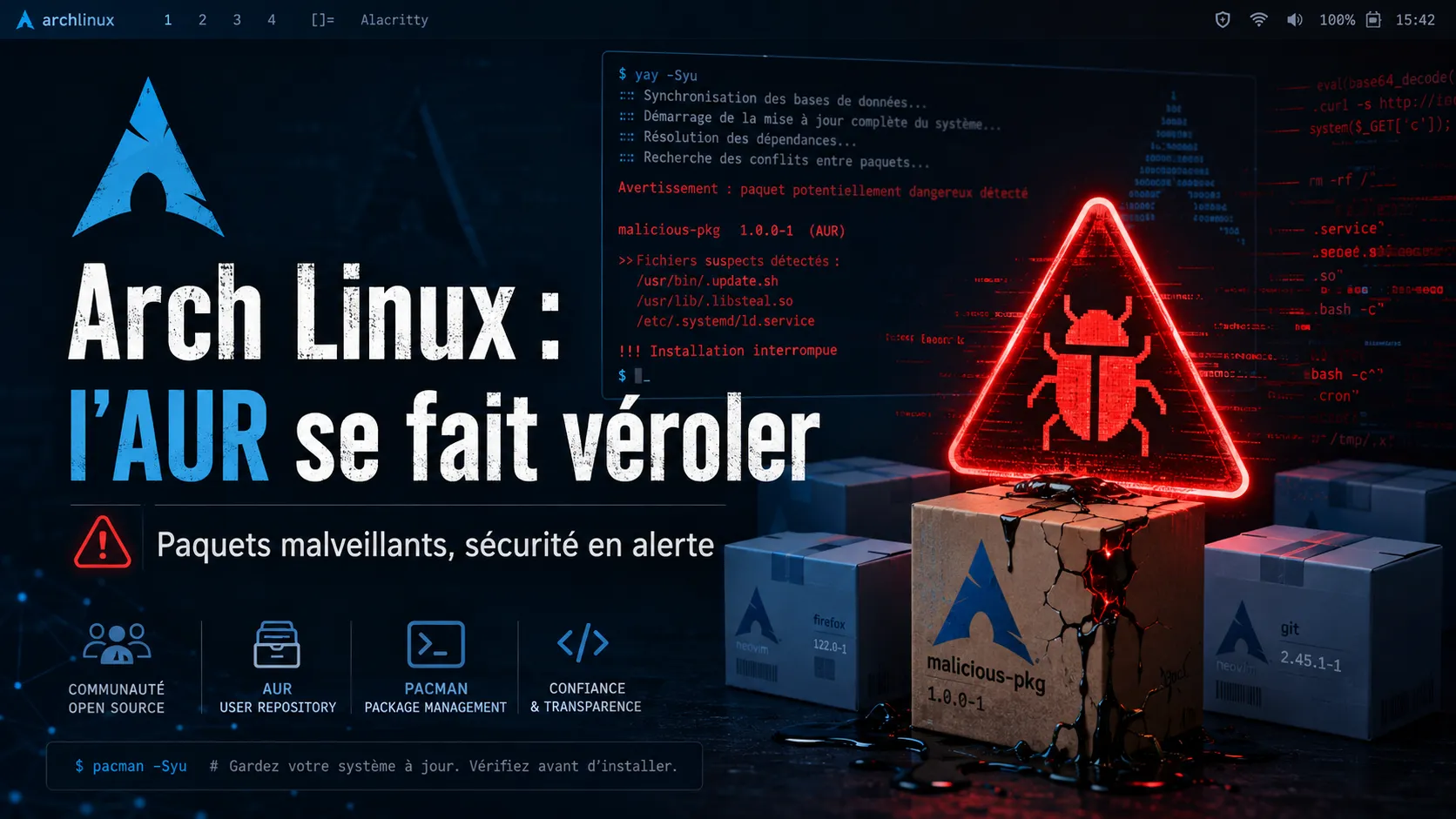 Arch Linux : l’AUR se fait véroler, et ça pique fort pour les amateurs de paquets “magiques”