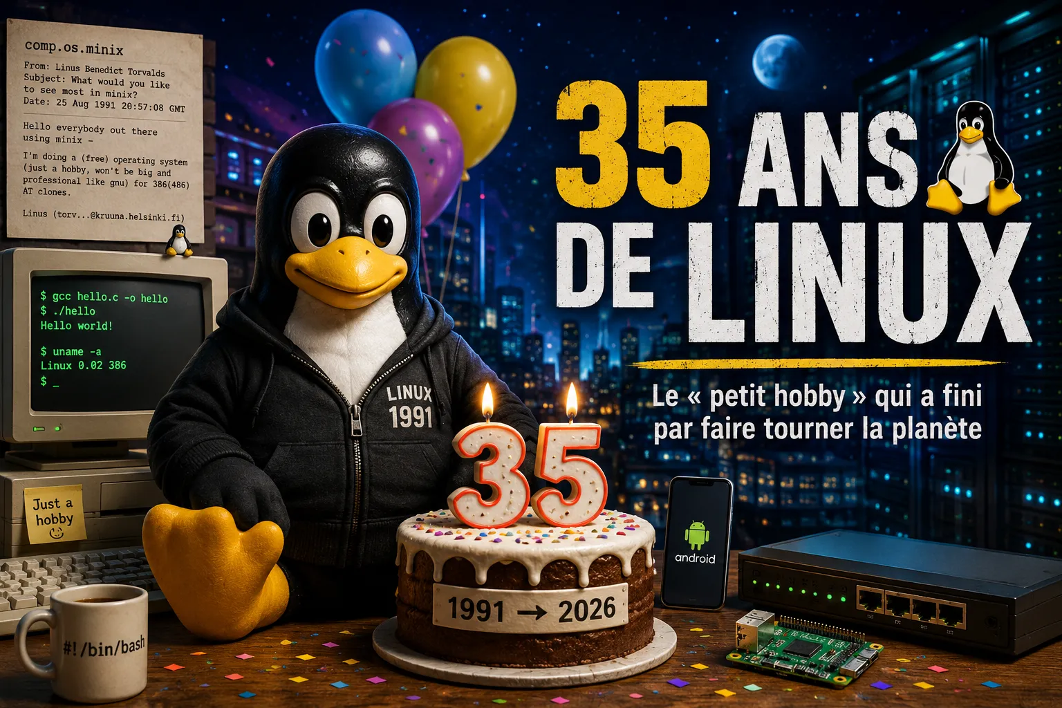 Linux a 35 ans : le « petit hobby » qui a fini par faire tourner la planète