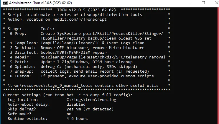 TronScript – Pour remettre en état un PC Windows en souffrance