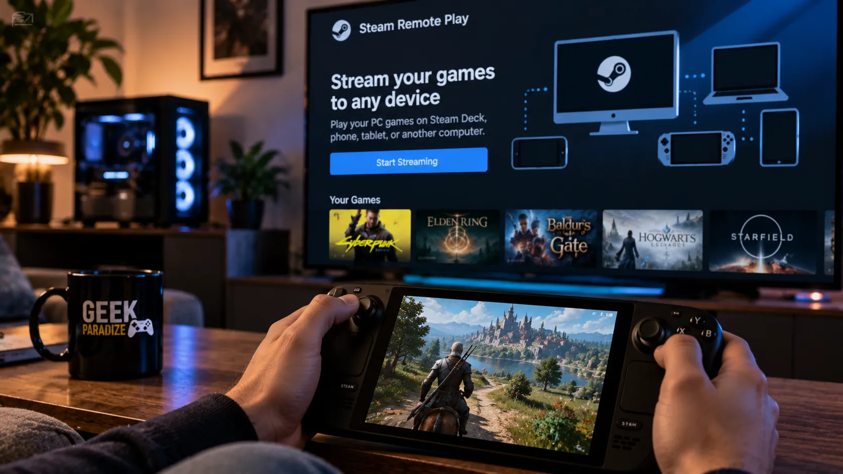 Steam Remote Play teste Pyrowave : Valve sacrifie la bande passante pour faire la chasse à la latence