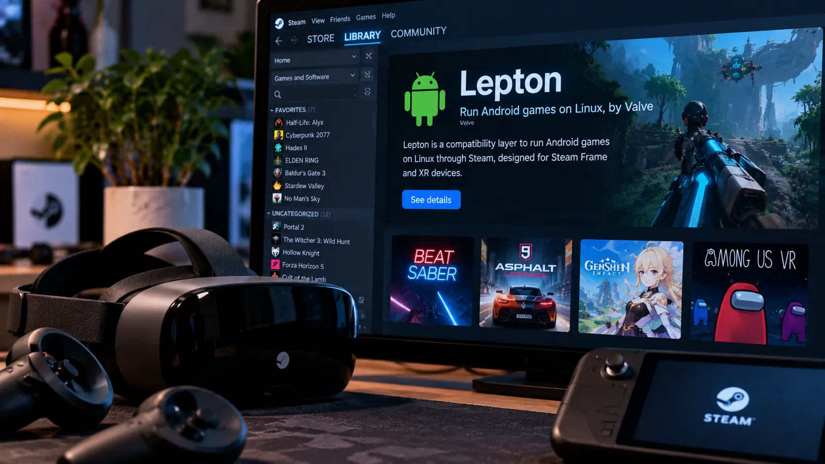 Lepton : après Windows, Valve veut aussi faire tomber la frontière entre Android et Linux