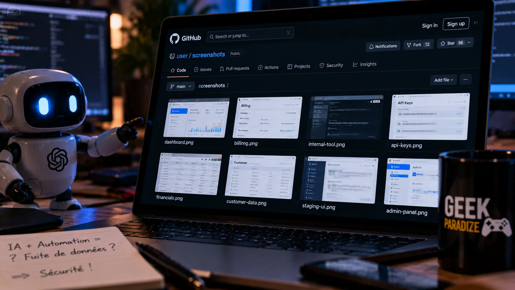 PixelLeak : quand des agents IA publient 13 000 captures internes sur GitHub pour « aider » les développeurs