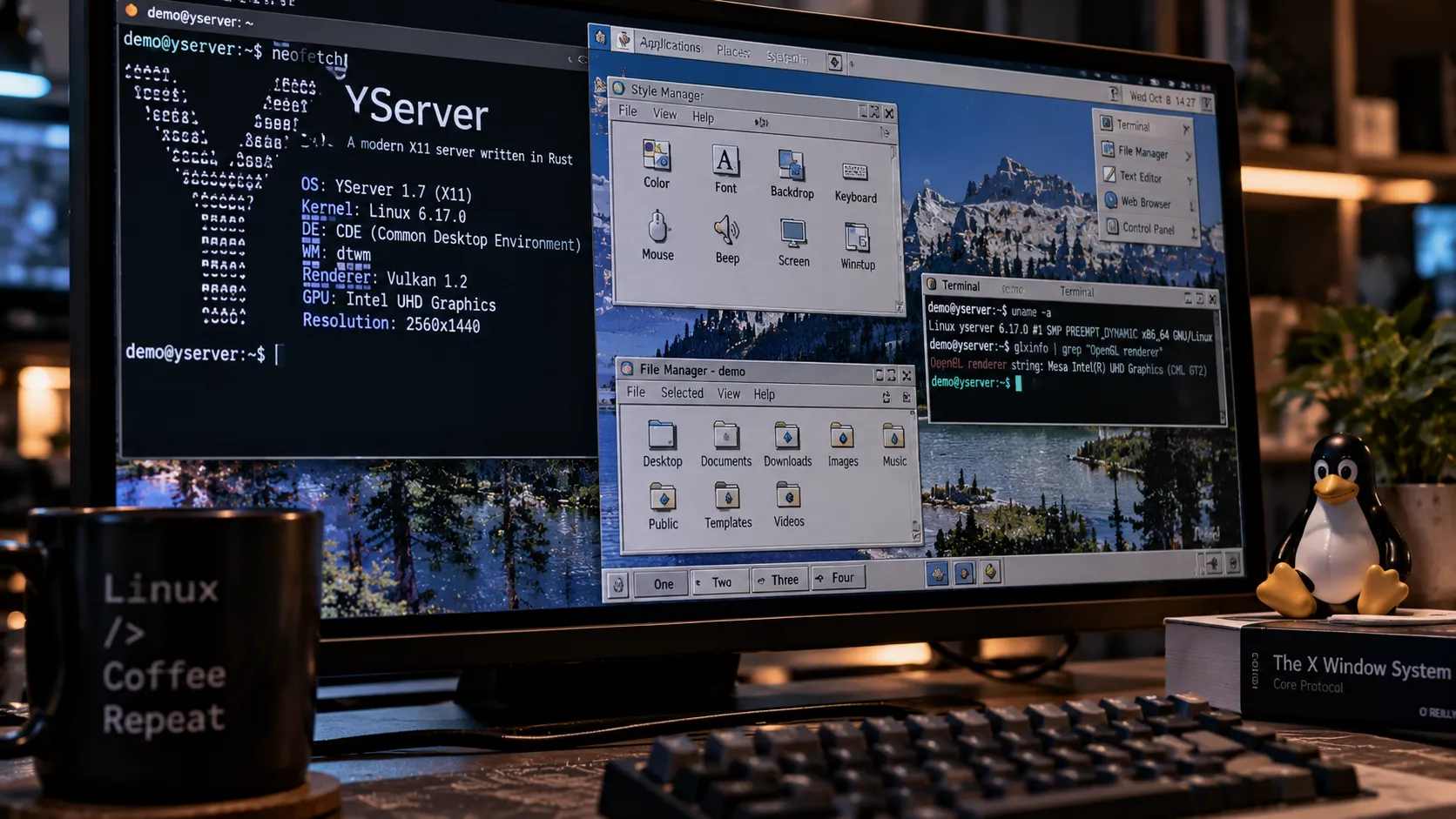 YServer 1.7 : pendant que Wayland enterre X11, un développeur le réécrit en Rust avec Claude Code