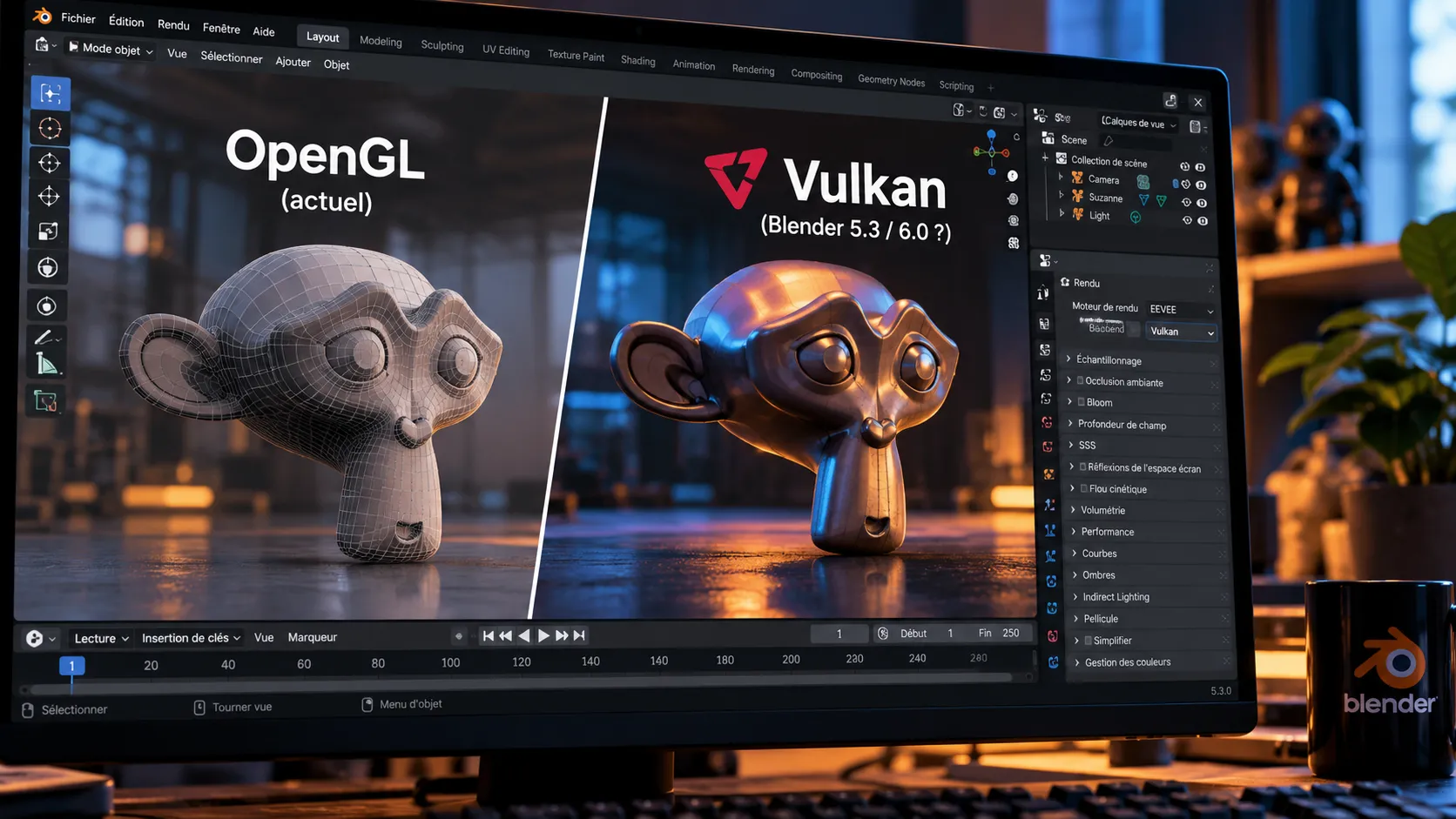 Blender 6.0 pourrait dire adieu à OpenGL : Vulkan est désormais assez mûr pour prendre toute la place