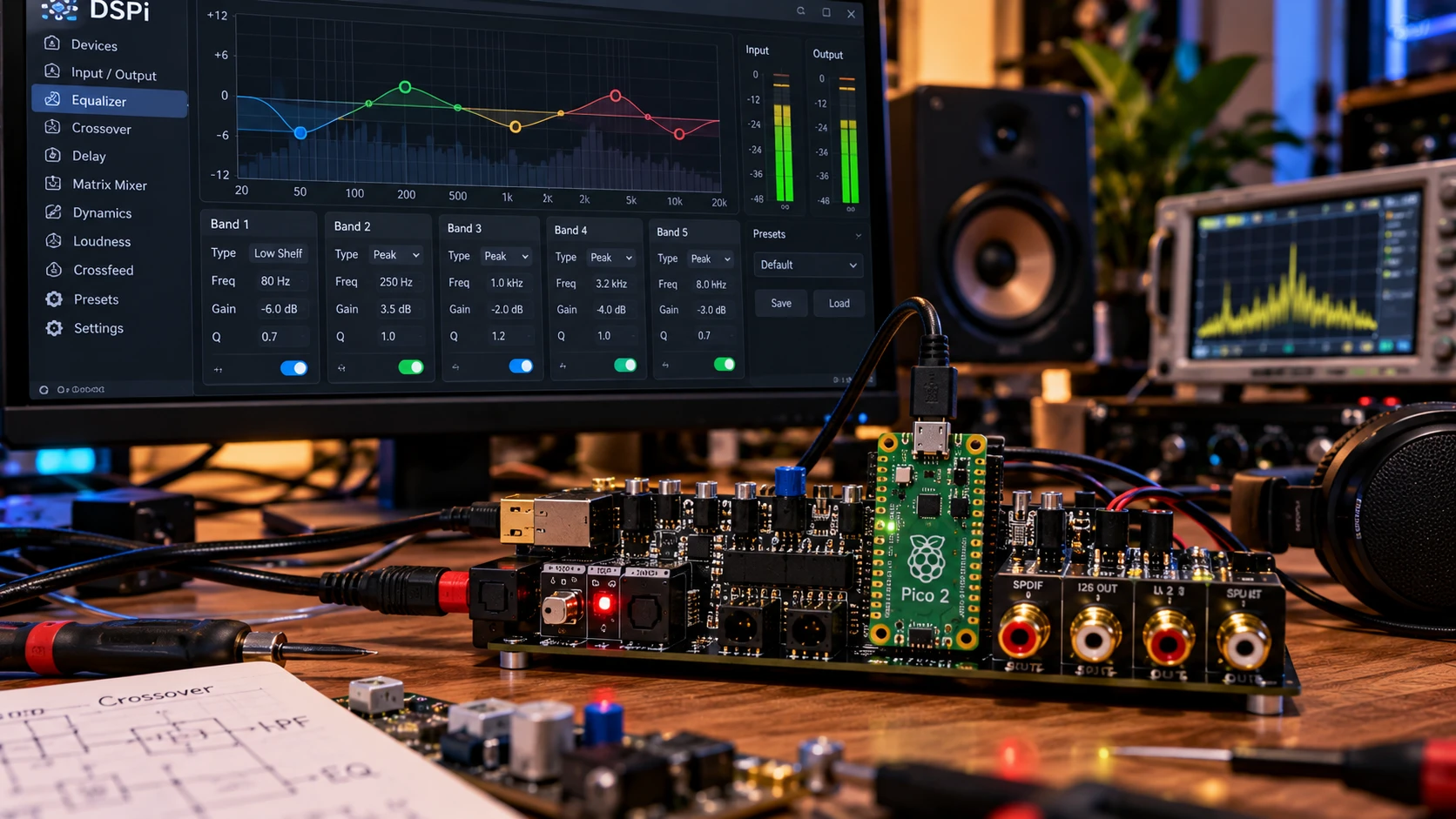 DSPi : un Raspberry Pi Pico 2 devient un véritable processeur audio multicanal open source