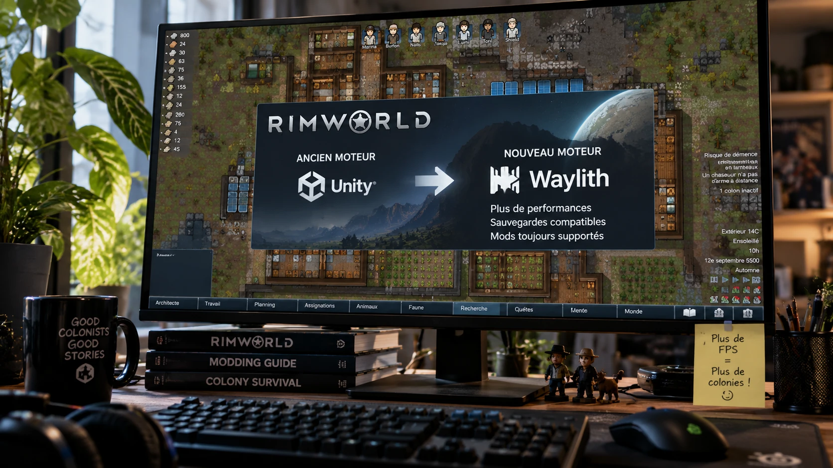RimWorld quitte Unity sans casser 13 ans de mods : le pari fou du moteur Waylith