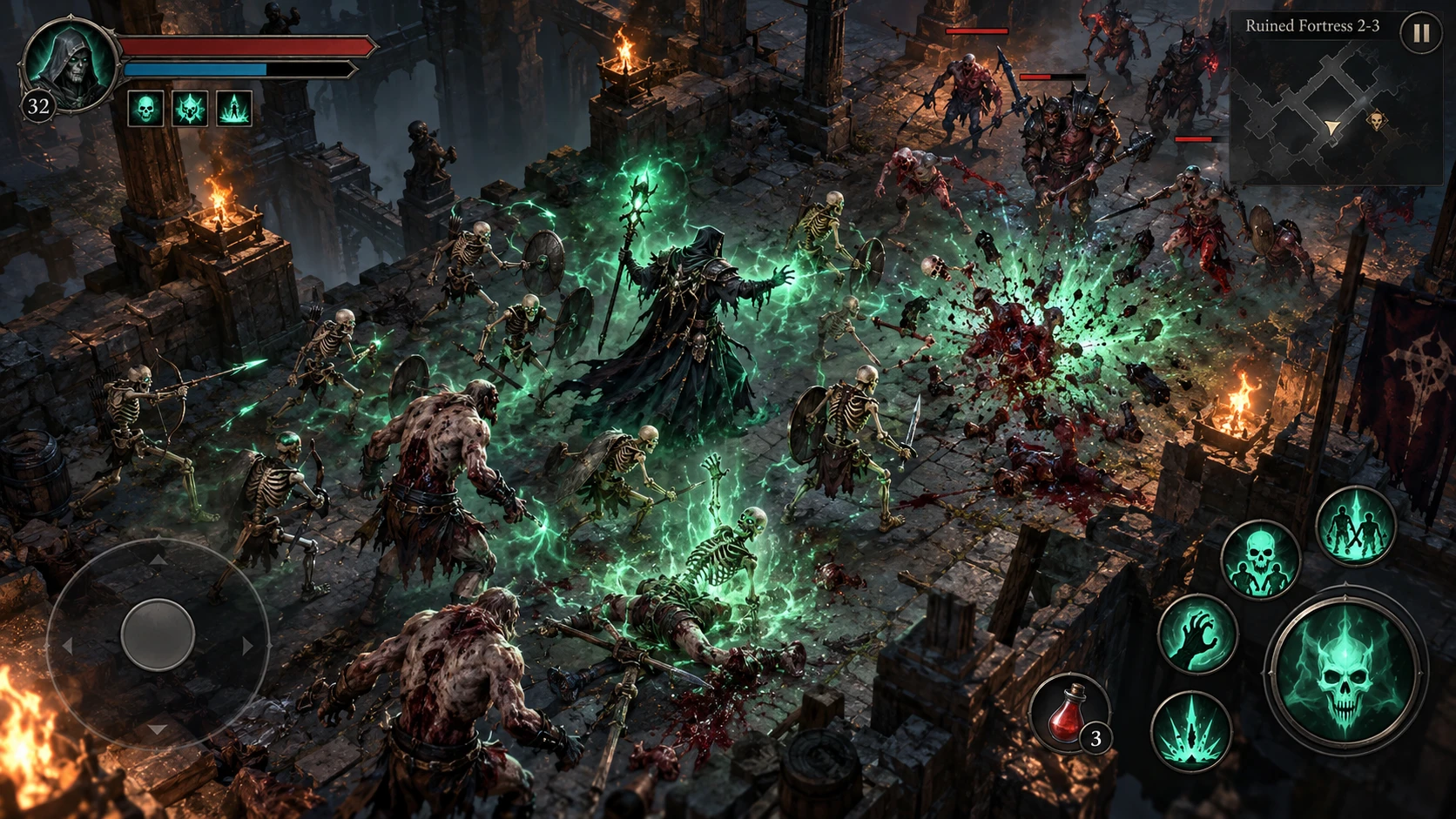 Necromancer: Undead Legion RPG : vos ennemis morts deviennent soit des soldats… soit des bombes