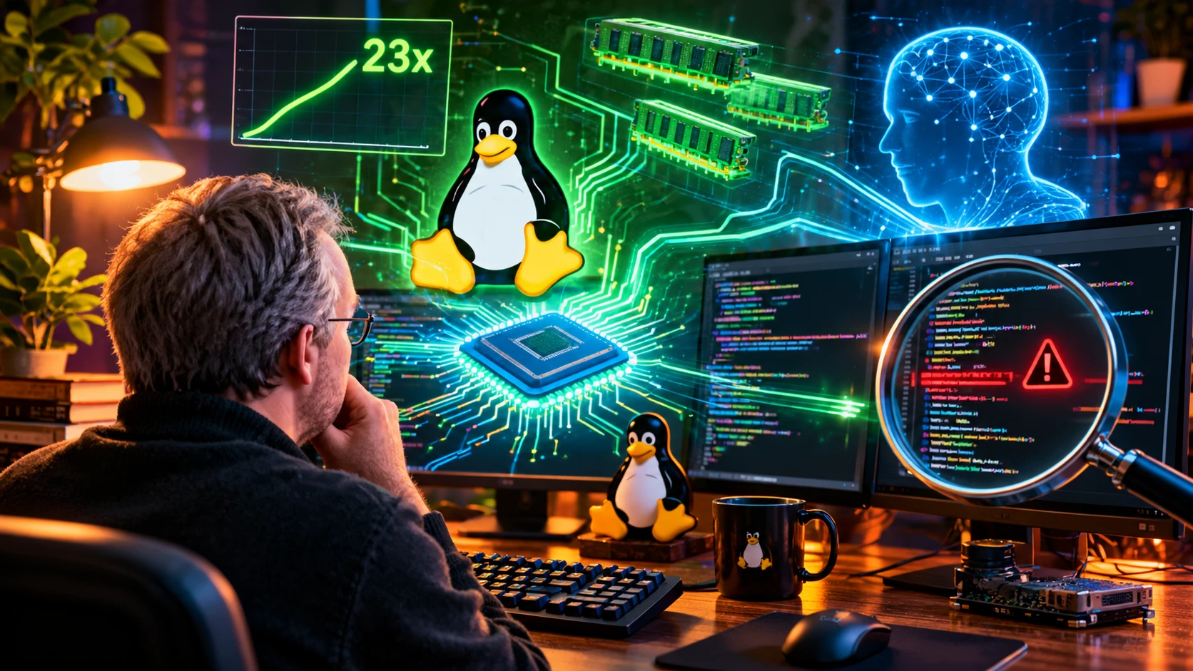 Linus Torvalds utilise l’IA pour optimiser Linux : un gain de 23 fois… et un bug repéré dans le code