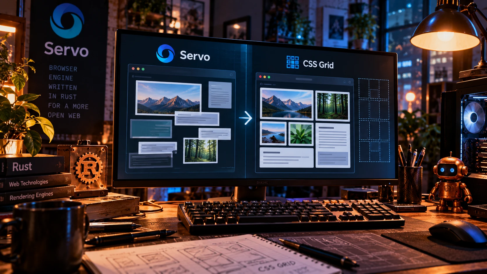 Servo : le moteur Web libre écrit en Rust progresse, et les sites commencent enfin à s’afficher correctement