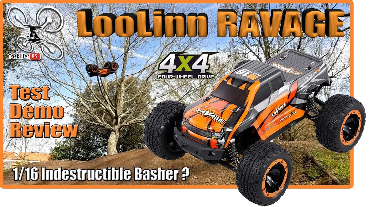 Loolinn RAVAGE 1/16 Basher incassable ? – Review Test Démo – Bonne chance !