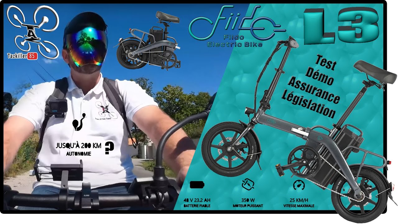 Vélo électrique FIIDO L3, petit, pliable, grande autonomie et CONFORT !