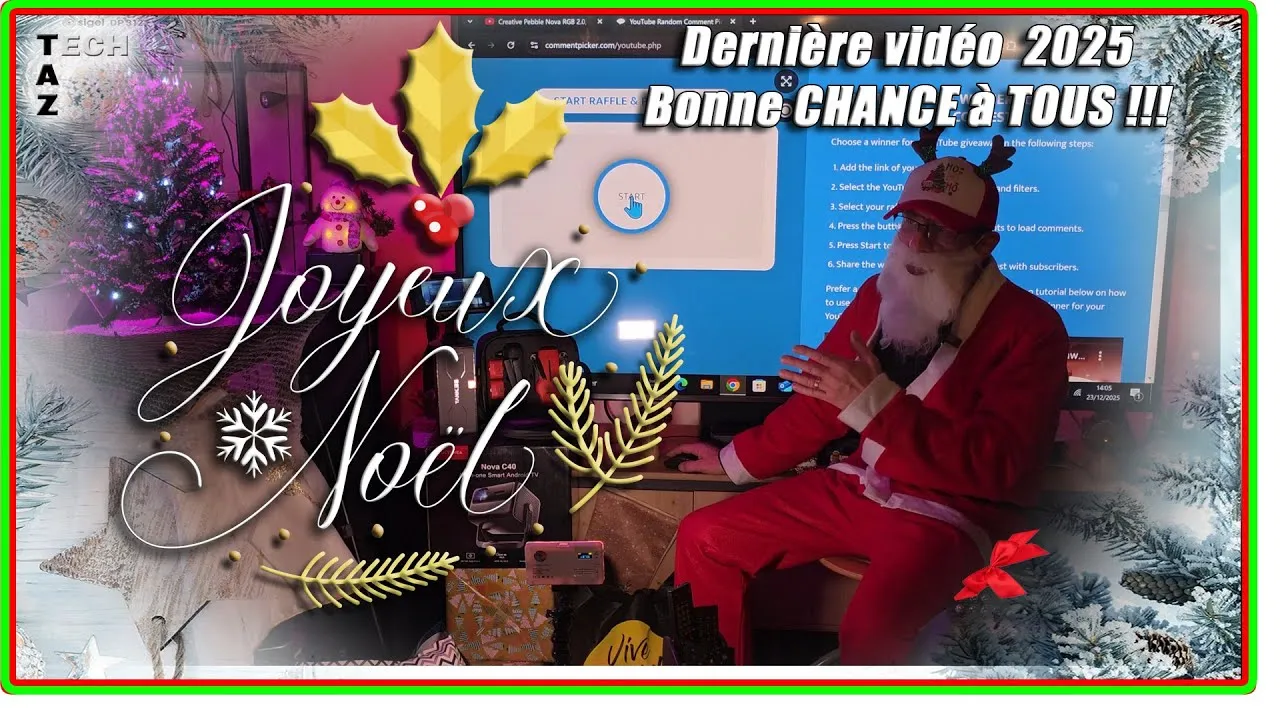 Joyeux NOËL à TOUS… Résultat du CONCOURS pour la dernière vidéo de l’année 2025 !!!