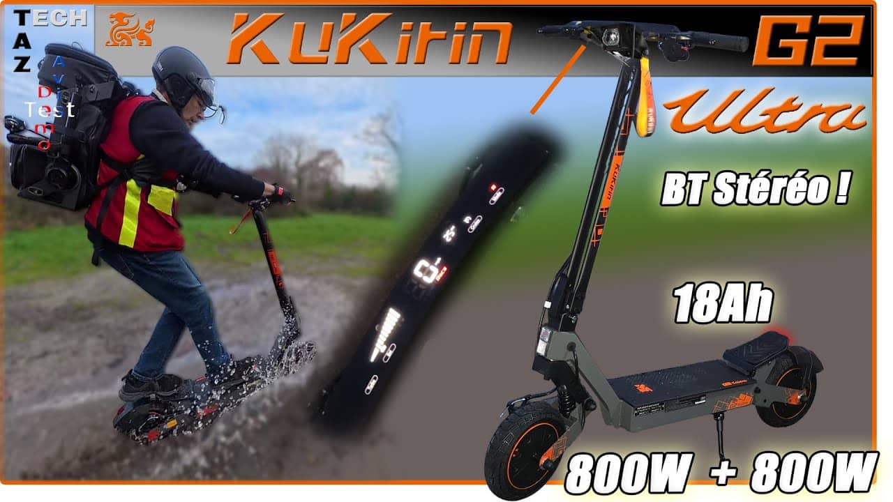 KUKIRIN G2 ULTRA – Trottinette Bluetooth stéréo et Display futuriste – Bonne chance !