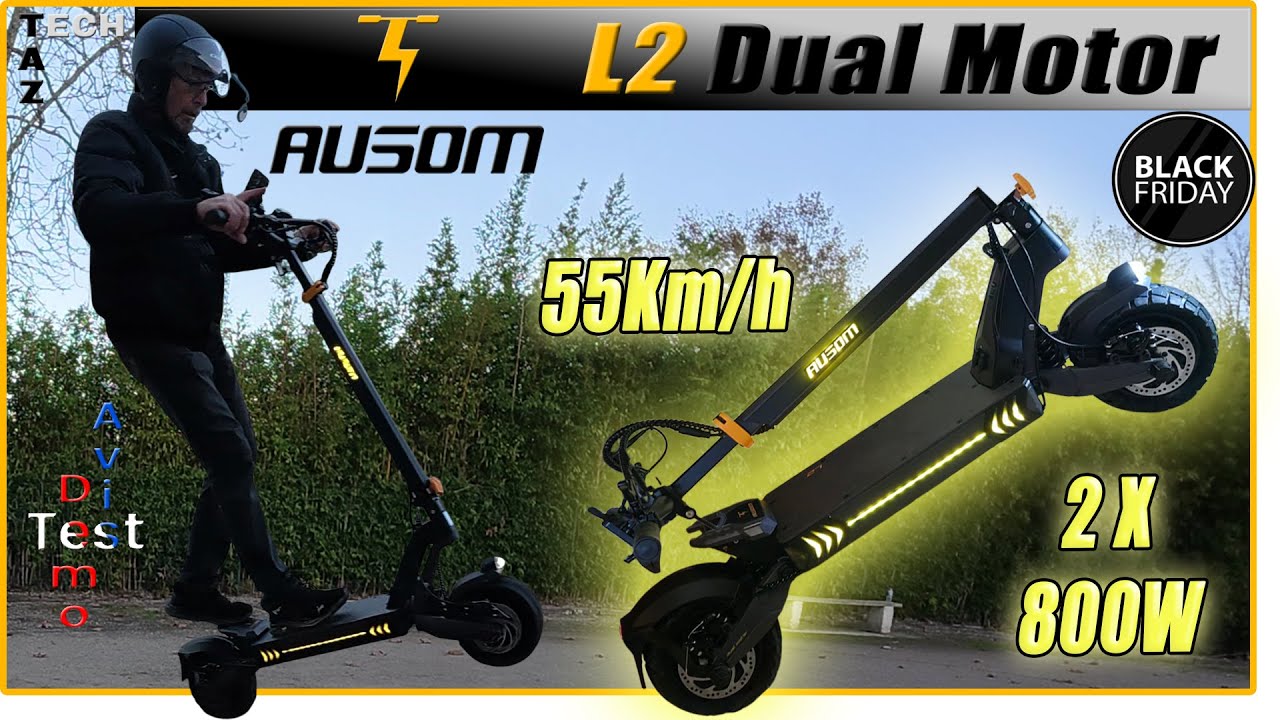 Ausom L2 Dual motor trotinette électrique PERFORMANTE à un prix IMBATTABLE pendant les Black Friday