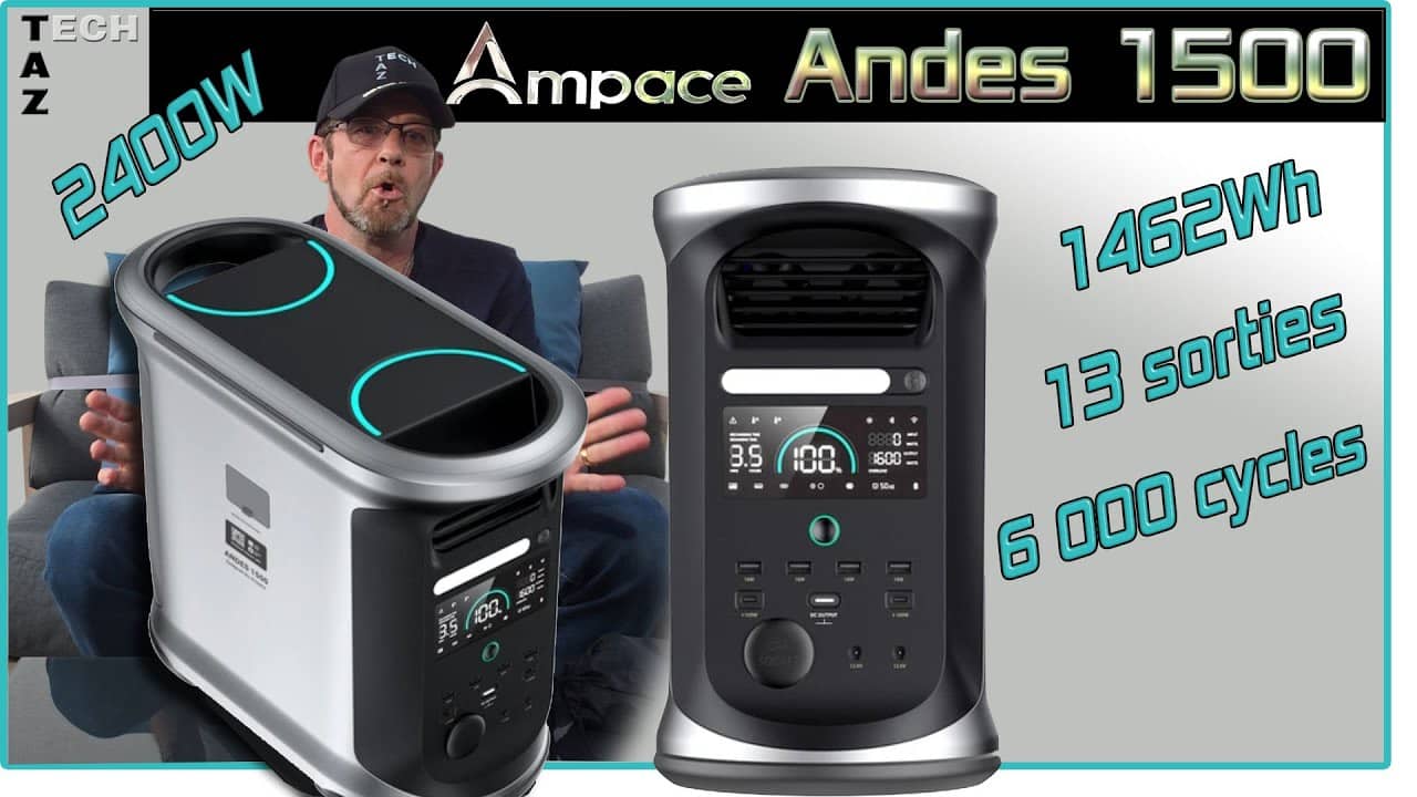 Centrale Nomade Ampace Andes 1500 – Test Démo Avis – un FORM FACTOR original !
