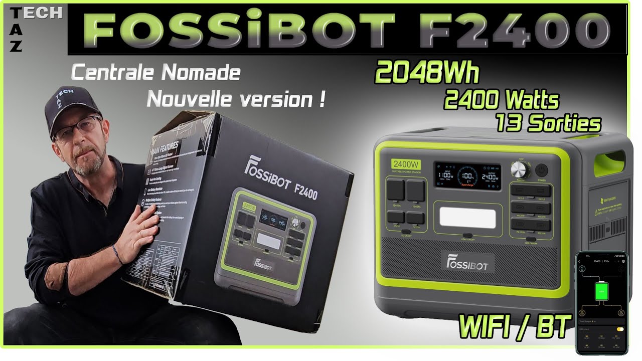 Centrale Nomade FOSSIBOT F2400 – 2048Wh / 2400W – Nouvelle version WIFI / BT