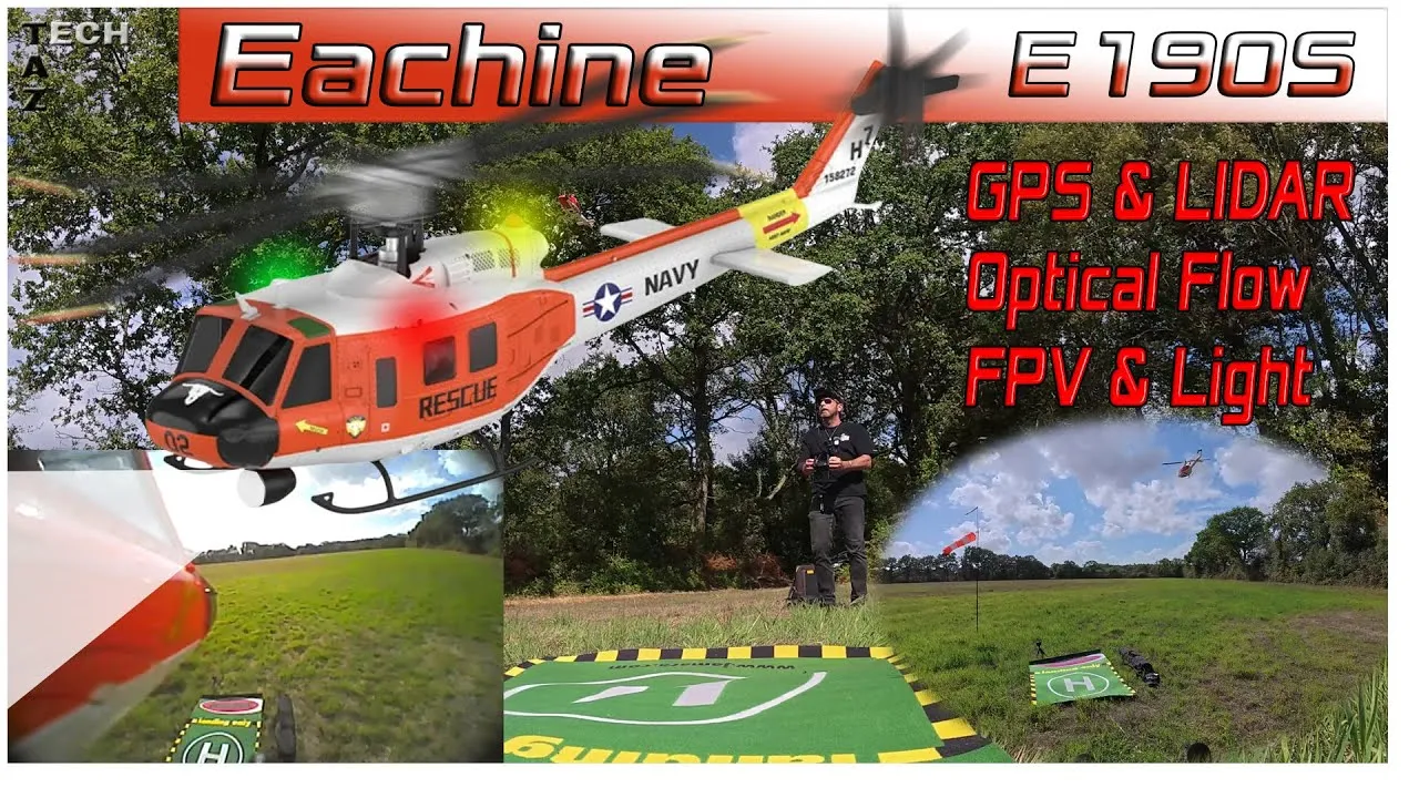 Eachine E190S Rescue hélicoptère huey UH-1 – Belle réplique mais pas que !