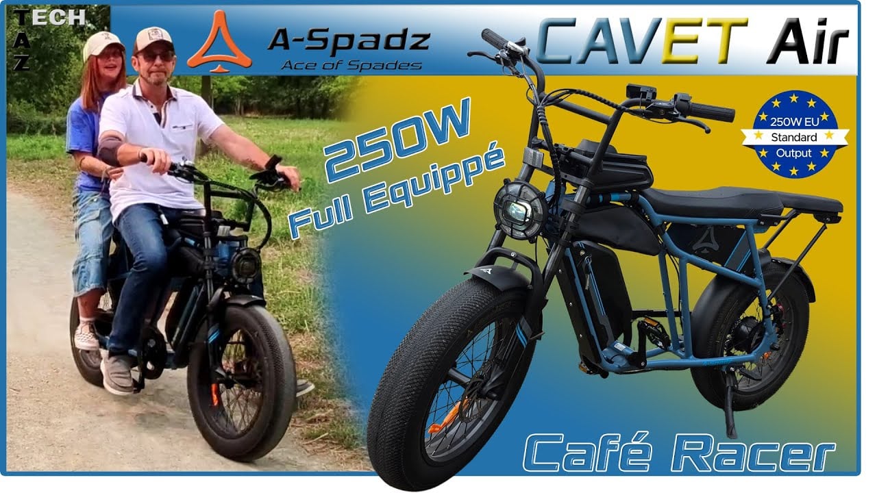 A-SPADZ CAVET AIR Fatbike 20″ style Café Racer – Biplace / Légal / Fun – Pompe de poche HOTO TOOLS !