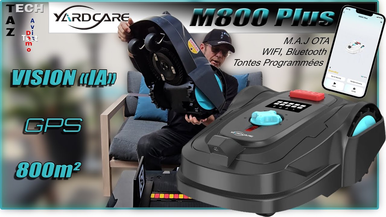 Robot tondeuse YARDCARE M800 PLUS – WIFI, BT, GPS, Vision AI – Efficace mais des choses à savoir !
