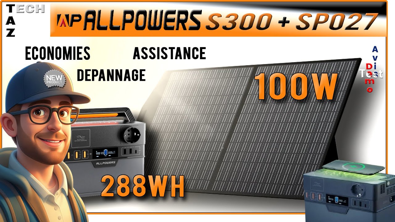 AllPowers S300 Mini centrale + Panneau solaire – Test Démo Avis – Mini prix / Bonnes perfs !