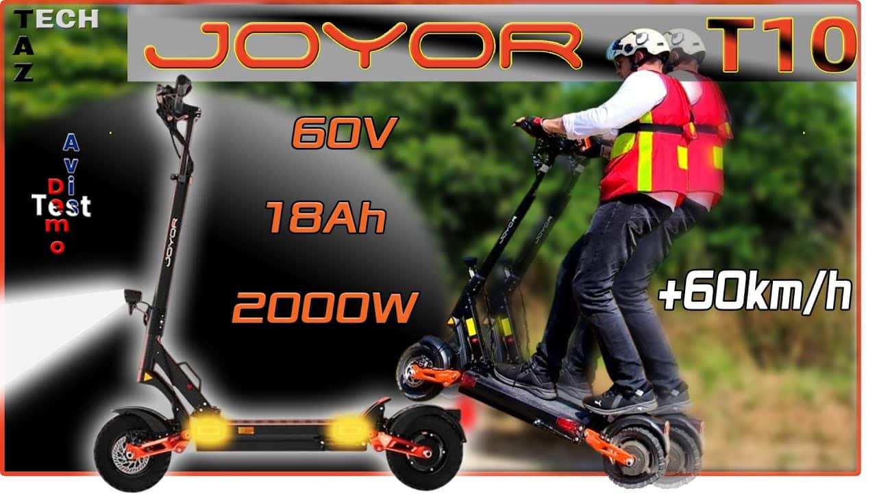 JOYOR T10 Trottinette double moteur 60V 2000W – Test Démo Avis – Bonne chance …