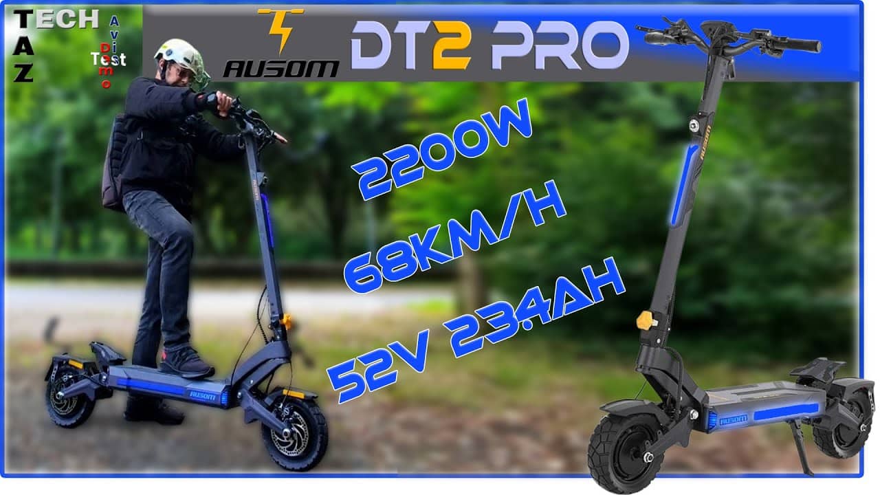 Ausom DT2 Pro Trottinette bimoteur 2200W / 52V – Test Démo Avis – Top ou Flop ?