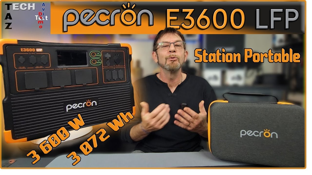 Pecron E3600LFP Générateur électrique solaire portable – 3072Wh / 3600W / Ecran tactile