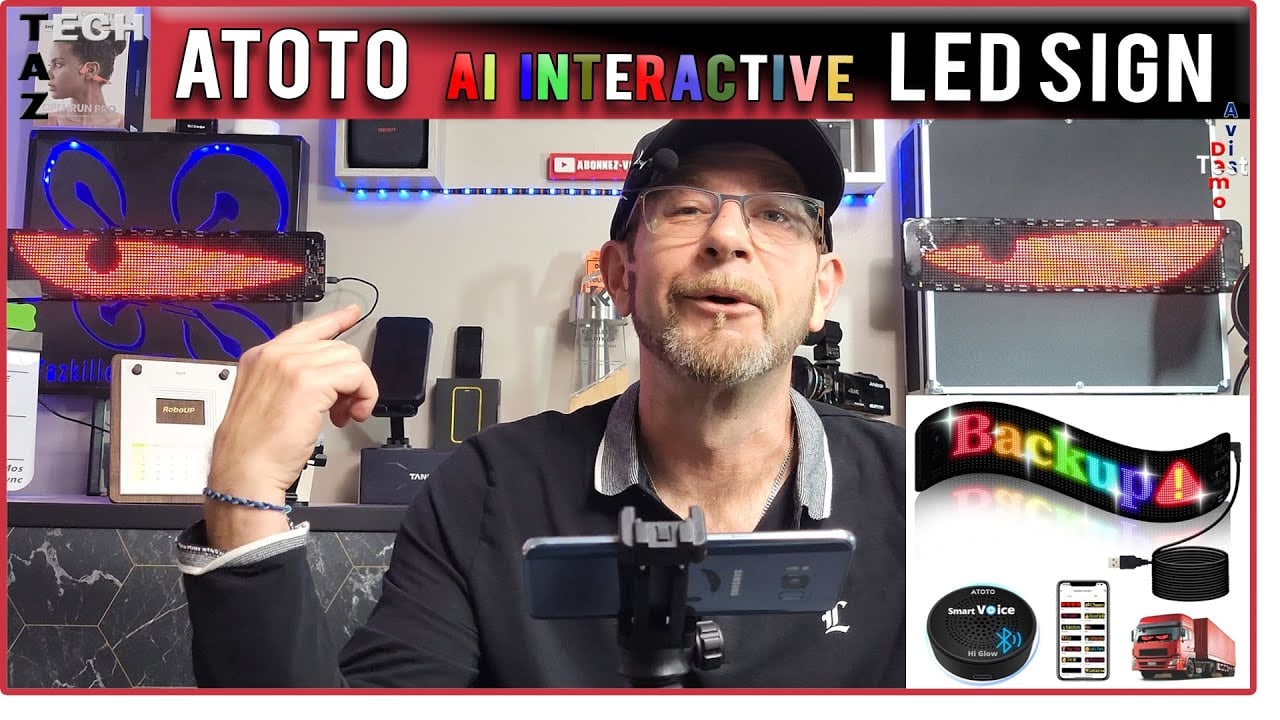 Bandeau LED ATOTO AI Interactive Led Sign – gadget High-Tech – original et Fun !