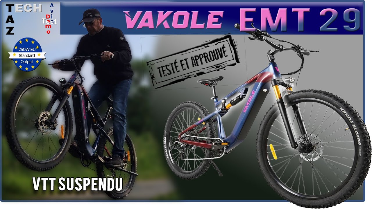 VAKOLE EMT29 VTT électrique suspendu et Surprenant – Résultat du Concours vélos !