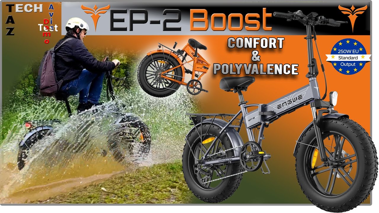 Engwe EP-2 BOOST – vélo électrique ⚡ Fatbike pliant et polyvalent – Bel Upgrade !