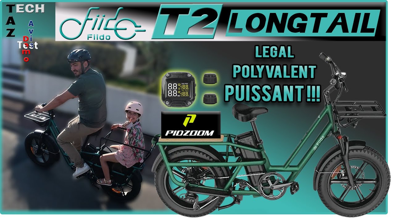 FIIDO T2 Longtail 2025  Le vélo cargo PARFAIT ? – Pidzoom TPMS et Attaque surprise !