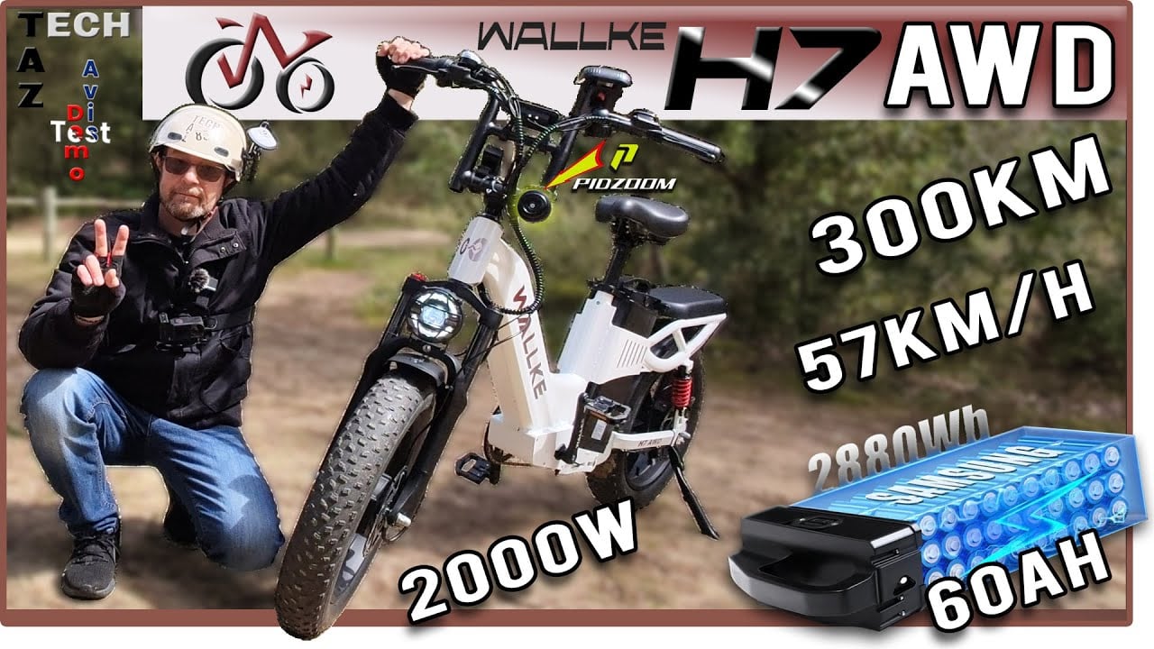 Wallke H7 AWD 2000W 60AH – Autonomie et Puissance – 2ème accessoire PIDZOOM FH60 !