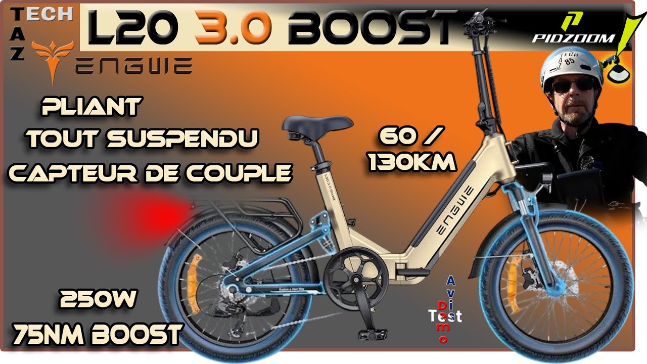 ENGWE L20 3.0 BOOST – Légal et Polyvalent avec un petit plus… 1er accessoire PIDZOOM !
