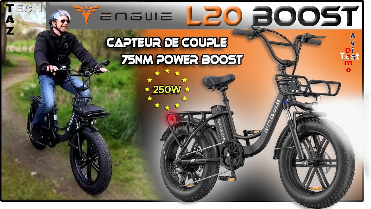 ENGWE L20 Boost Fatbike LÉGAL à Capteur de Couple – Test Démo Avis – Bonne chance !