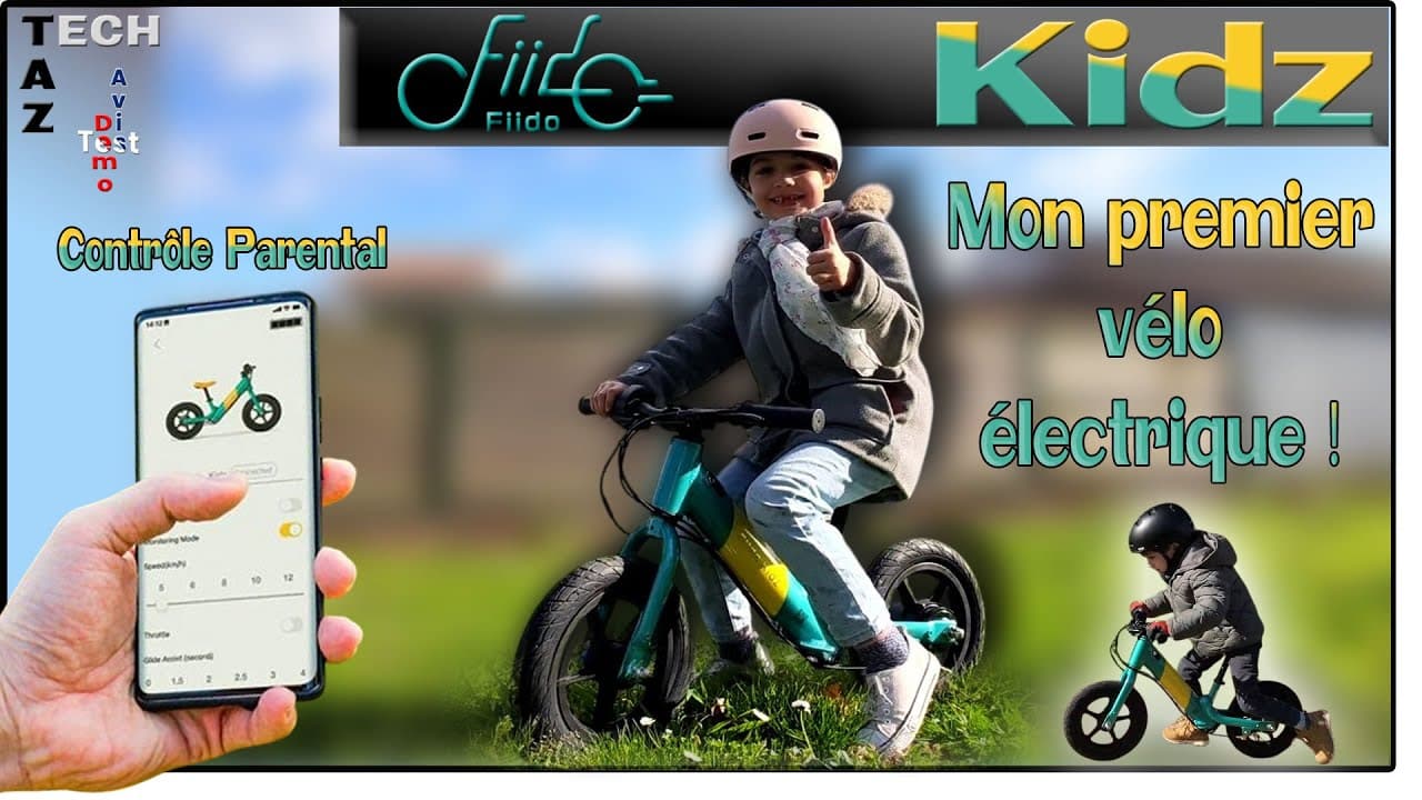 Fiido Kidz Vélo d’équilibre / Draisienne électrique – Contrôle parental & 2 modes d’assistance !
