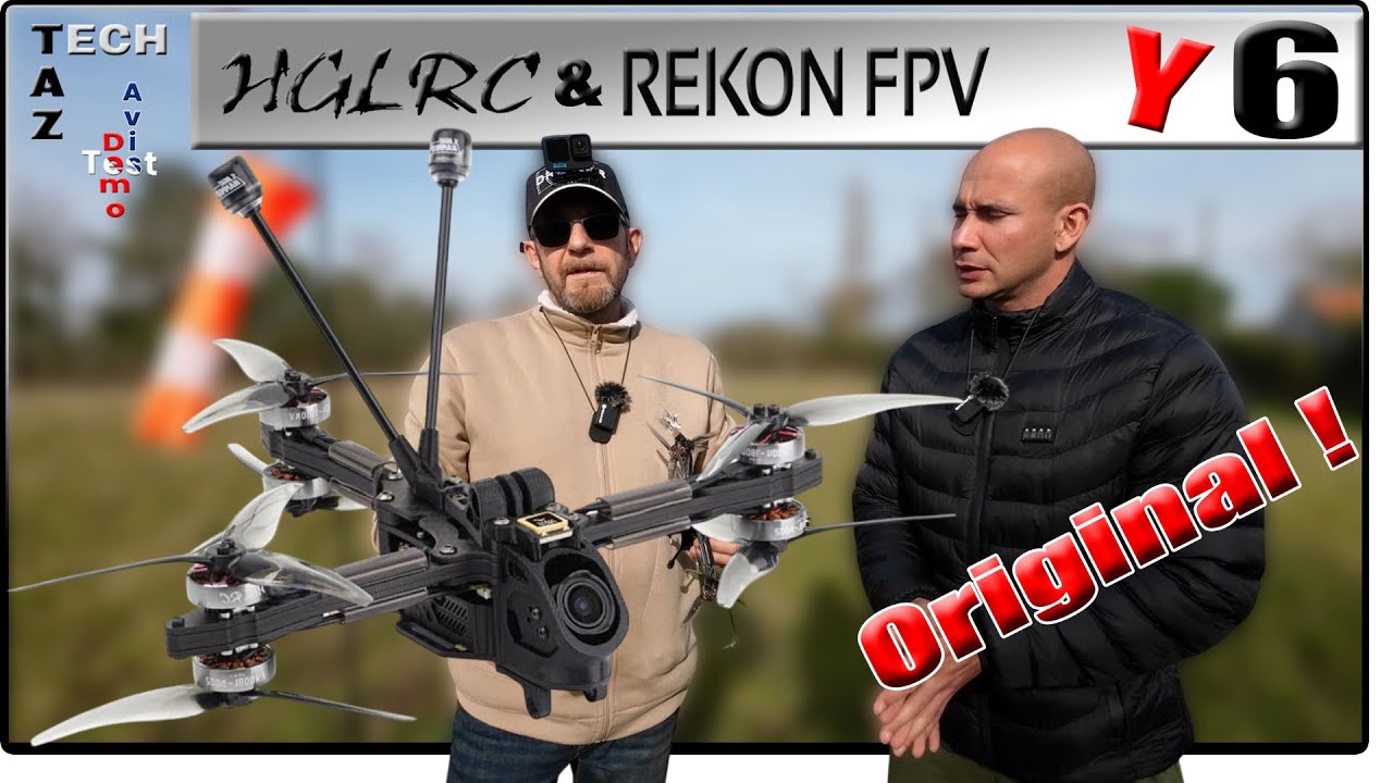 HGLRC Rekon Y6 Tricoptère 6 moteurs – Test Démo Avis – Original !