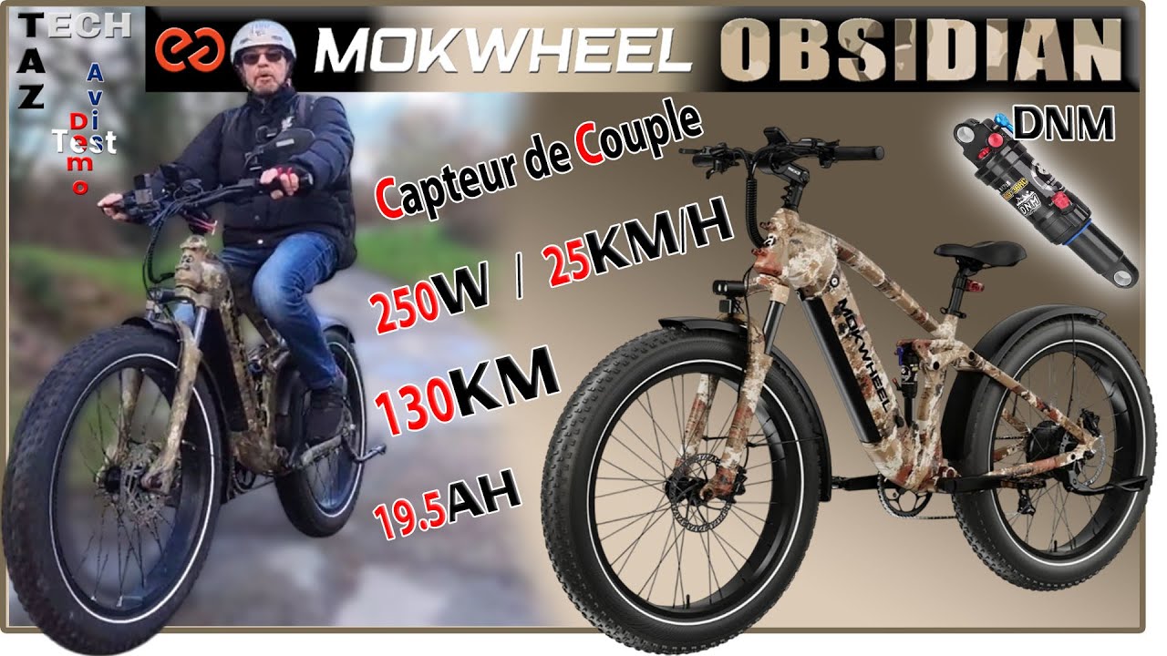 Mokwheel OBSIDIAN VTT électrique polyvalent – DNM / TEKTRO un régal à piloter !