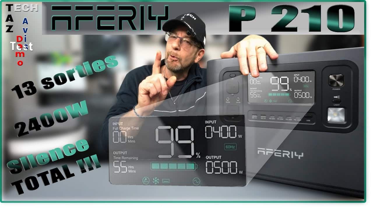 AFERIY P210 Batterie Nomade 2400W – Test Démo Avis – La PUISSANCE en SILENCE !