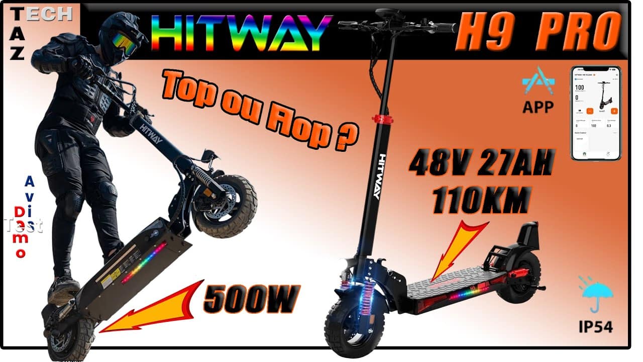 Hitway H9 PRO Trottinette électrique 27AH – Test Démo Avis – Ma première Gamelle ?