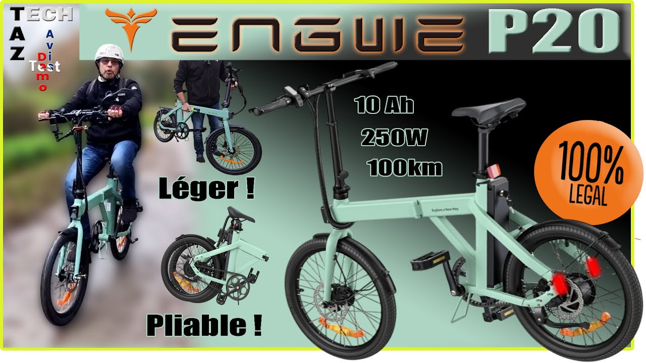 ENGWE P20 VAE pliant ultra léger Suréquipé – Test Démo Avis – Efficace et Silencieux !