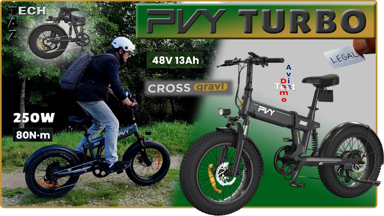 PVY TURBO Fatbike pliant confortable et autorisé – Je test le HOVER X1 PRO !