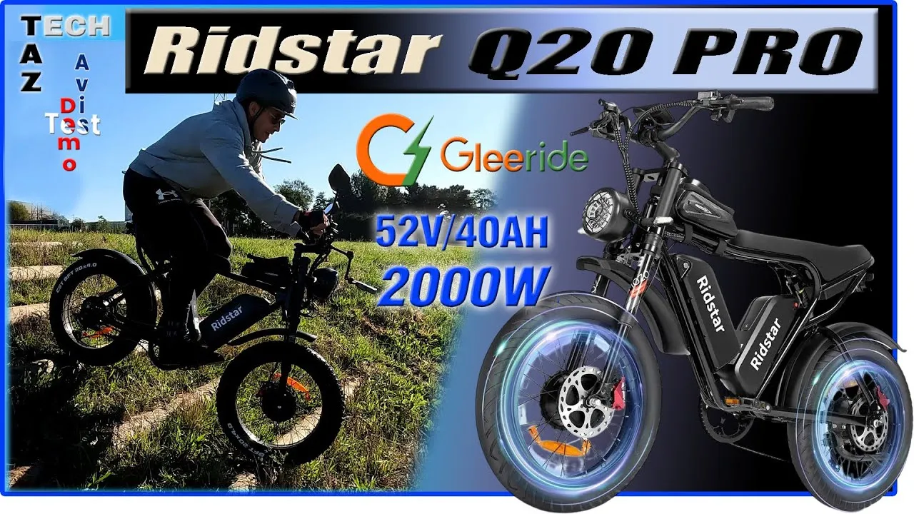 Ridstar Q20 PRO Bimoteur 2000W 40Ah – PUISSANCE & COUPLE – Un fatbike de FOU !