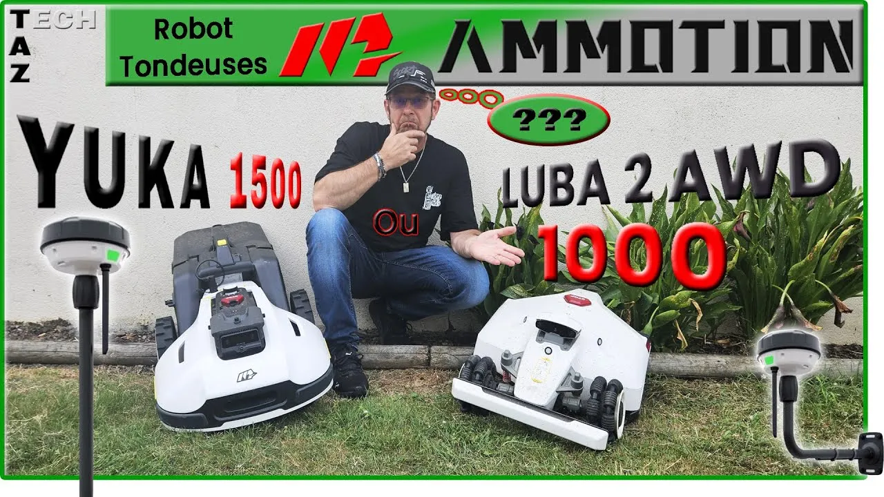 Robot tondeuse MAMMOTION Yuka 1500 ou Luba 2 AWD – Mulching et RAMASSAGE !!!