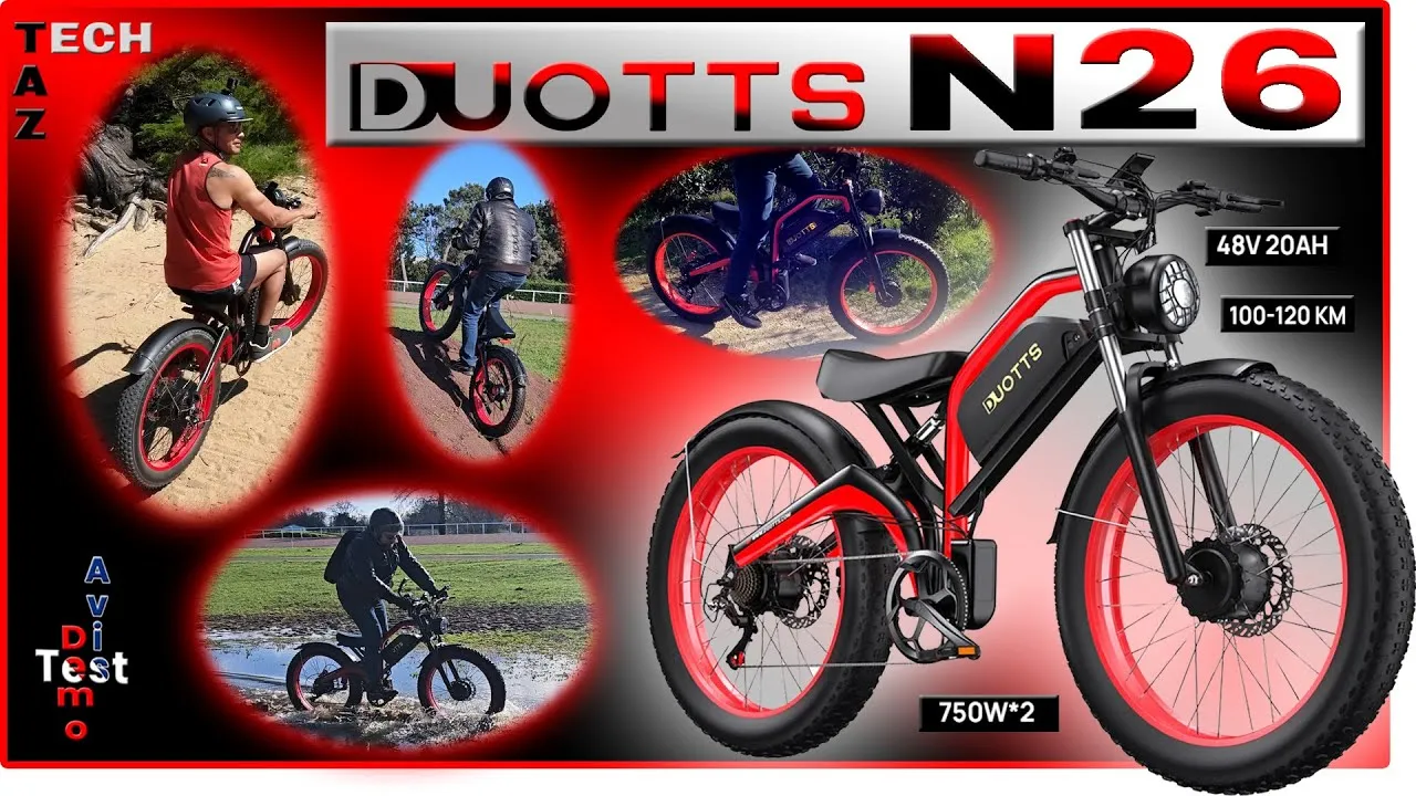 DUOTTS N26 Fatbike 26″ Bimoteur 1500W 130NM – Avis Test Démo – TRUC de DINGUE !