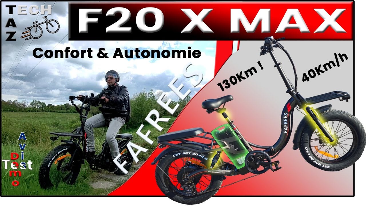 Le meilleur Fat bike pour Road Trip – FAFREES F20 X-MAX – Confort et Autonomie de FOU !