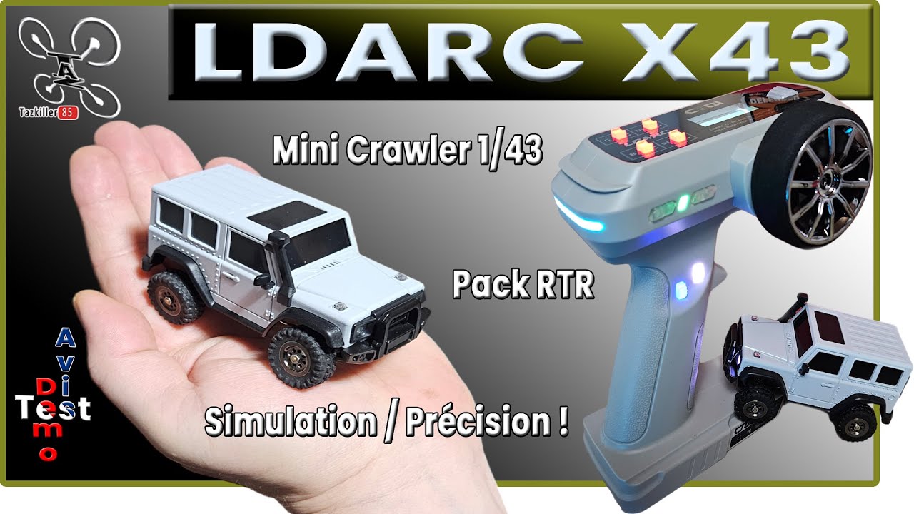 LDARC X43 mini Crawler 1/43 Simulation – Review Test Démo – Gagnant du C50 TurboRacing !
