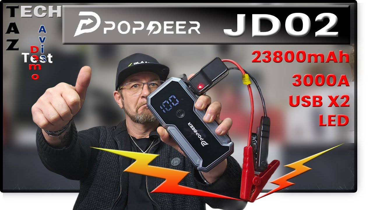 BOOSTER de batterie – POPDEER PD-J02 3000A / 23800mAh Jump Starter – Efficace ou pas ?
