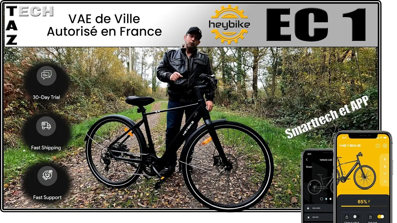 Vélo VAE parfait pour la ville – HEYBIKE EC 1 – TOP Finitions et performances !