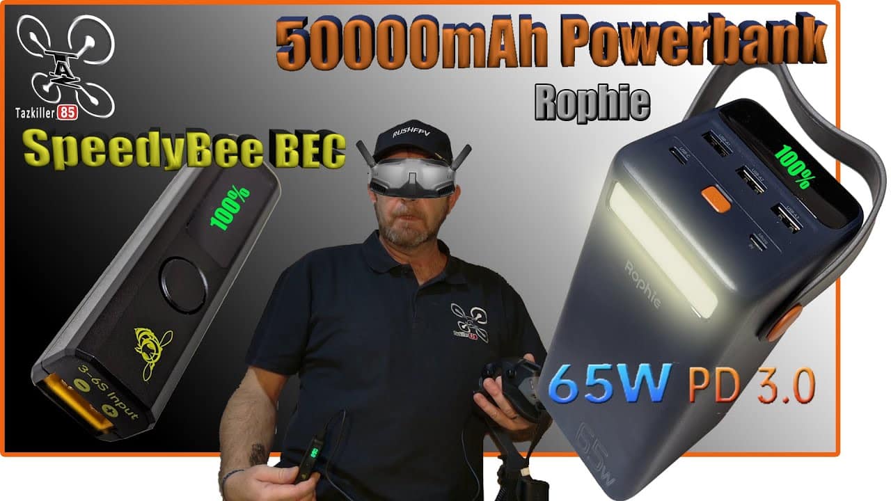 Powerbank 50000mAh  65W PD & SpeedyBee BEC – Review Test Démo – Y a du nouveau !!!